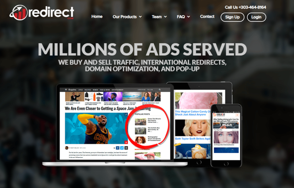 publicidad nativa plataforma redirect