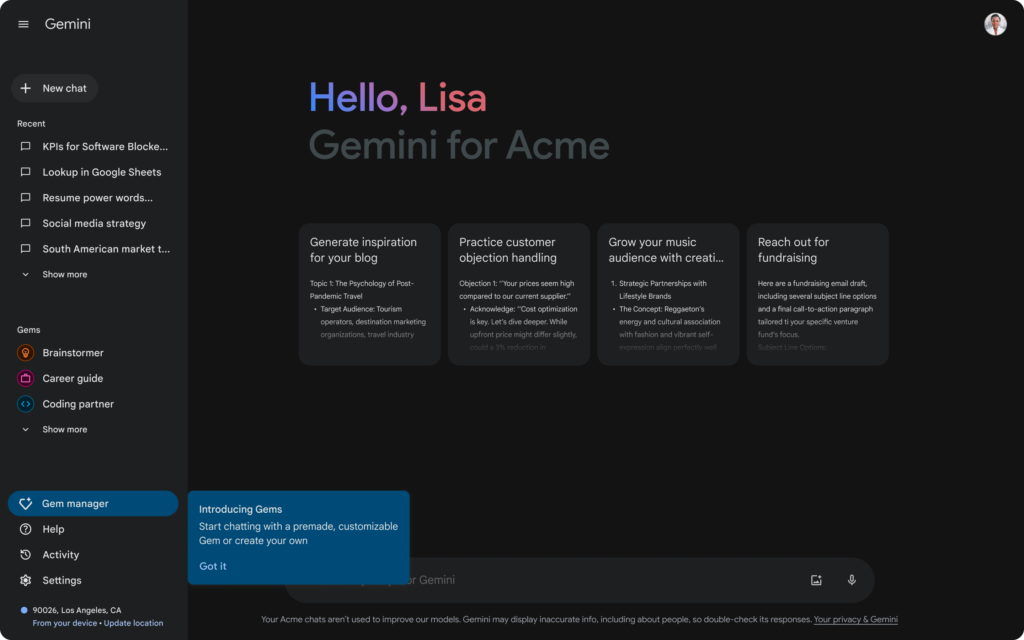 gemini herramientas para crear contenido 2025